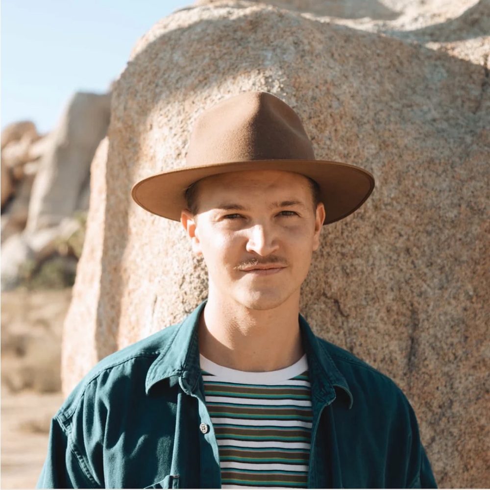 Will + Bear Calloway Tan | Australian Wool Wide Brim Fedora - Picture 7 of 10